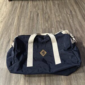 Revelry Odor Smell-Proof Duffle Bag Around-Towner $150 Water-Resistant Blue XL